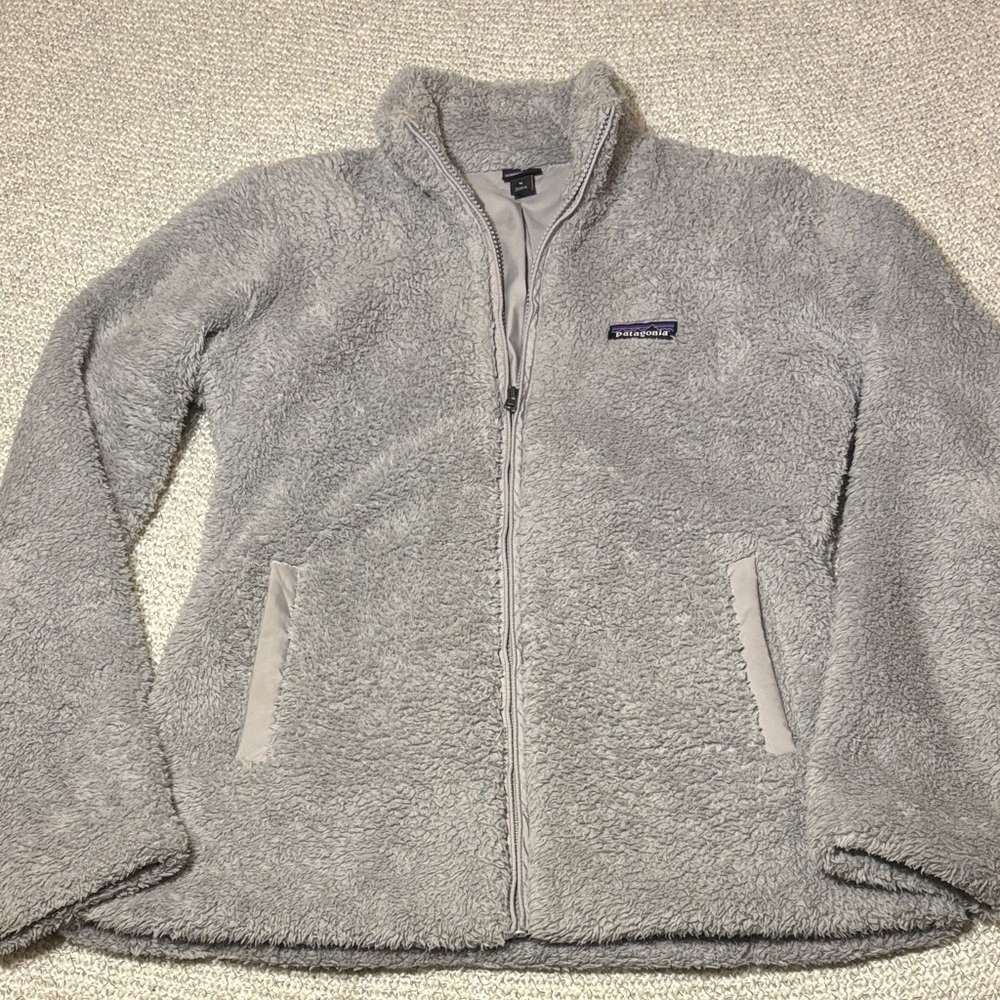 Patagonia Jacket Gray Full Zip Los Gatos Fleece Fuzzy Womens